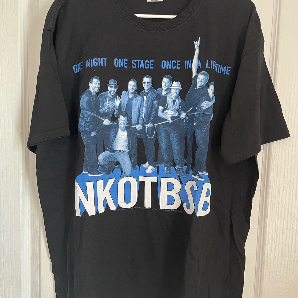 Rare NKOTBSB New Kids and Back Street official concert T-Shirt XL w/ dates black